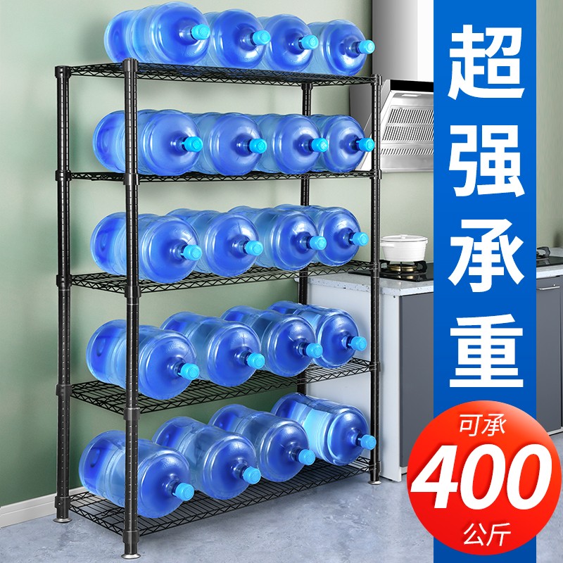 厨房置物架落地多层微波炉收纳架子可调节烤箱货架五层锅架多功能