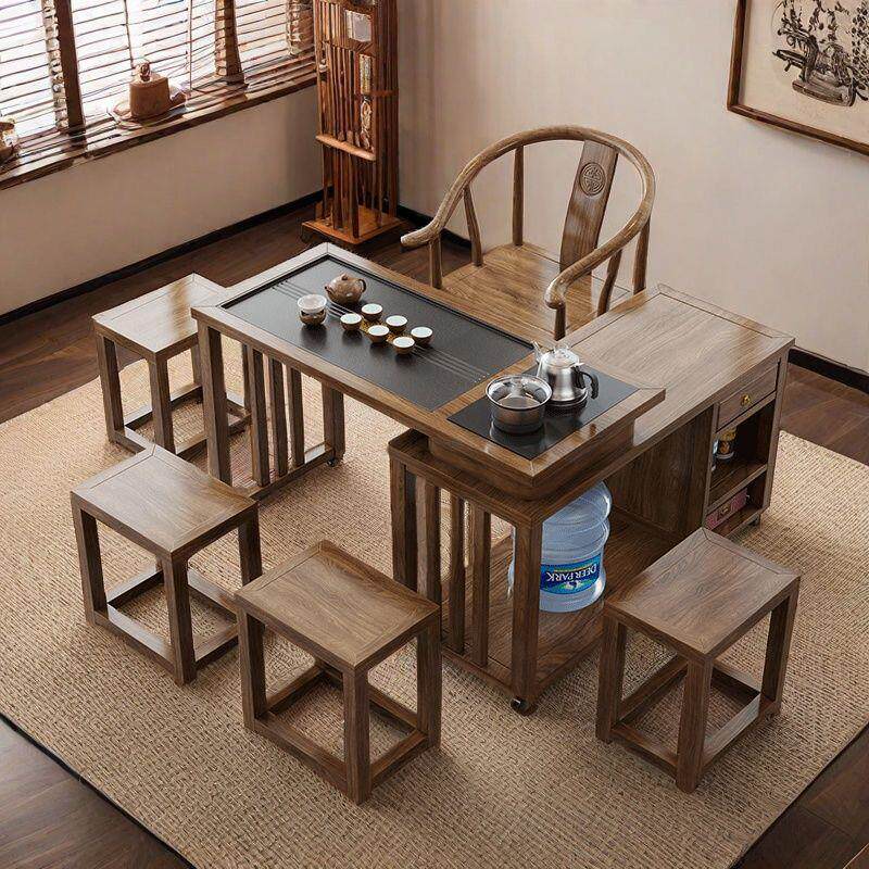 实木茶台台阳家058#用泡家茶桌中式小型茶桌椅组合茶用台桌