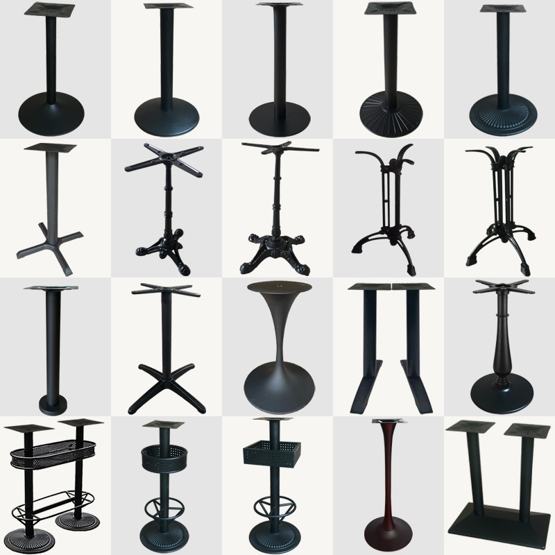 餐台脚铁艺桌脚西餐桌支架咖啡厅桌脚架岩板桌腿奶茶店吧台脚底座
