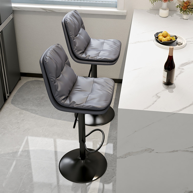 吧台椅家用高脚凳吧台凳旋转升降酒吧椅子收银前台靠背商用吧凳子