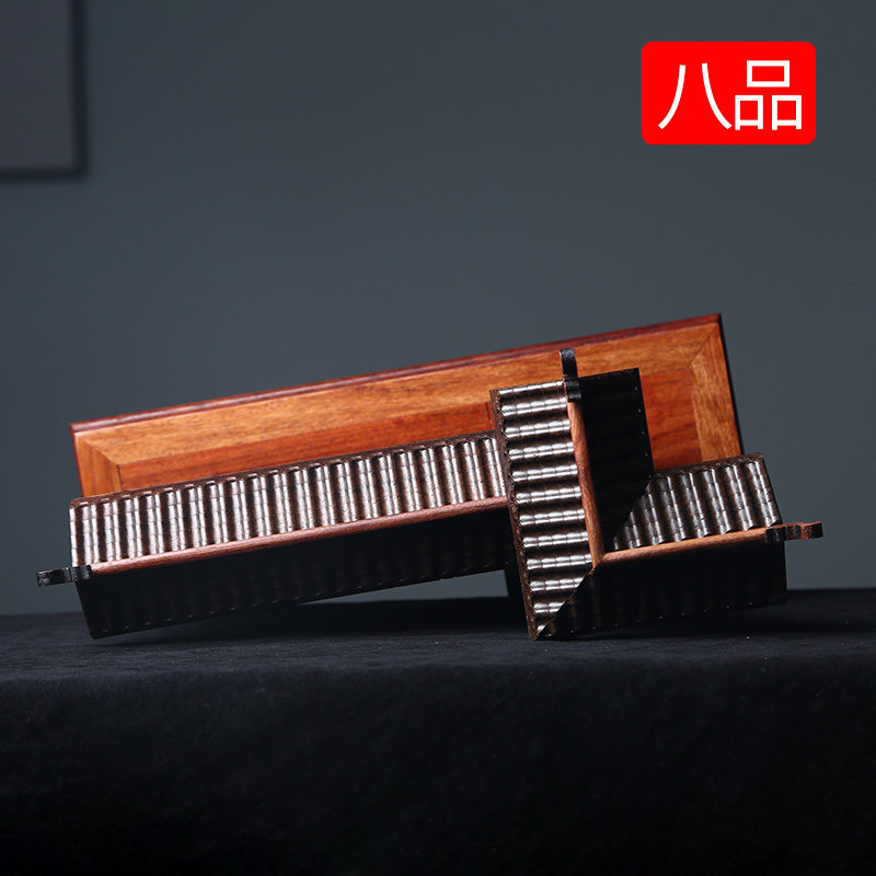 缅甸花梨福临门+黑檀小坛子摆件实木家居电视柜节日喜庆装饰品