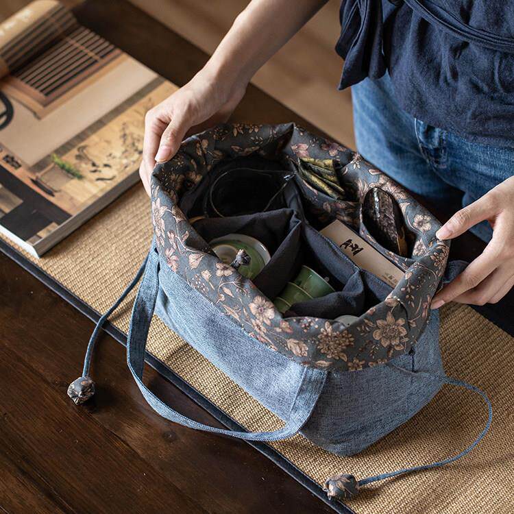 茶人茶空间茶事包整袋双面sm001用茶收纳携袋旅行便多功理能布具