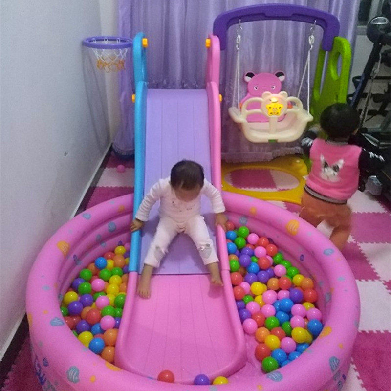 儿童室内滑梯家用多功能滑滑梯宝宝组合加高护栏滑梯秋千塑料玩具