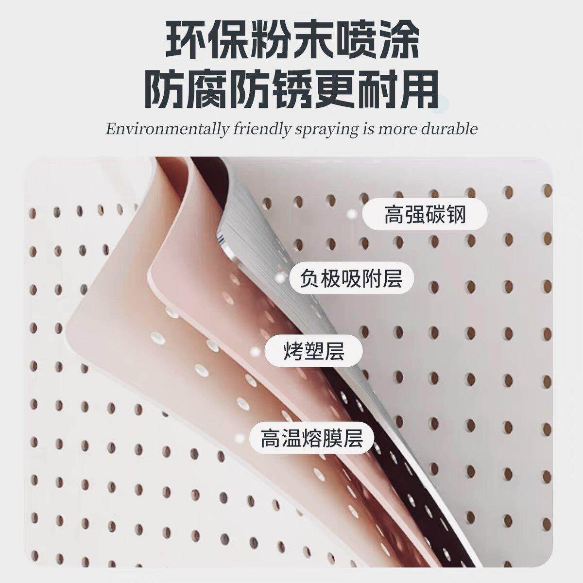 桌面金属洞洞板置架物打立式铁免孔艺加厚SJ-80墙上书桌学习宿舍