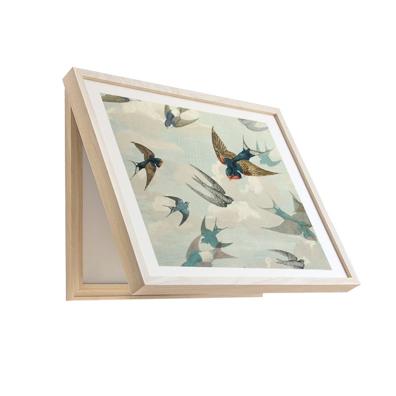 中古风电表箱定制装饰画遮挡弱电箱网线箱客厅电源开关挂画实木框图片