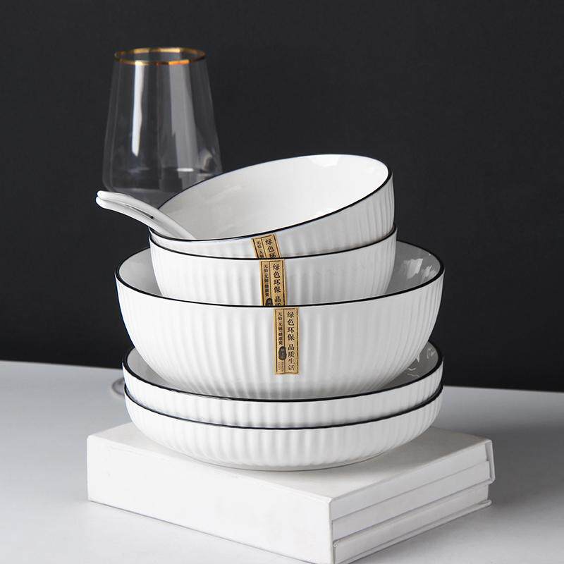 碗碟套装8-10人用陶瓷新款感餐具高级家用下盘子2024彩碗釉组合