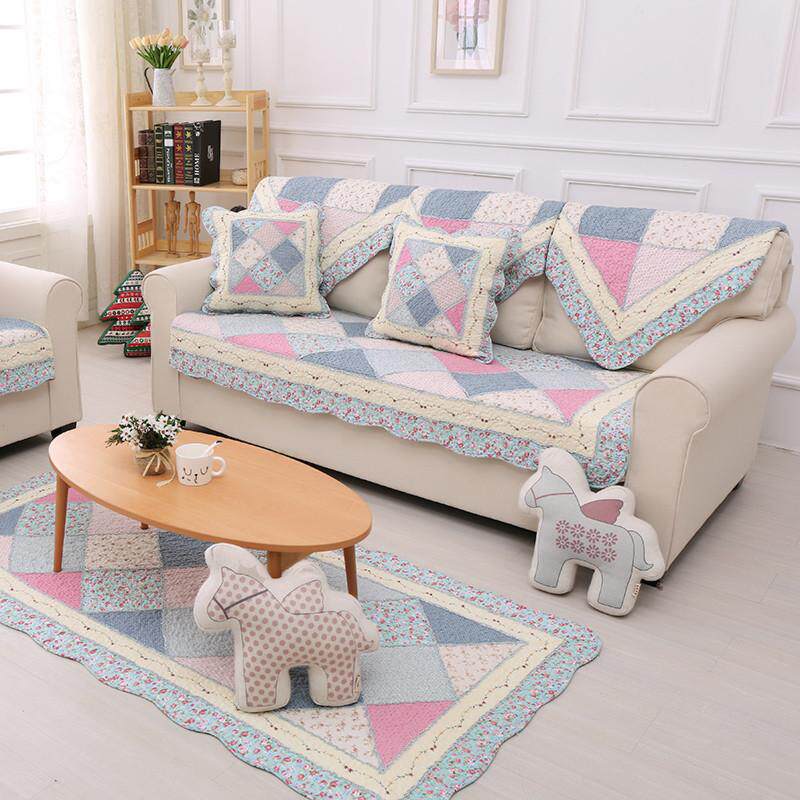 韩式田园四季通用纯棉套巾坐垫棉罩垫欧式布艺沙发靠背全防滑