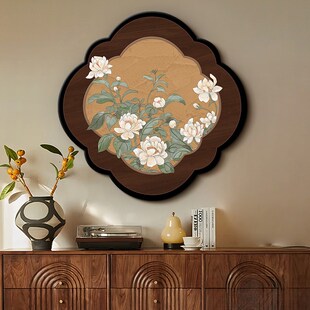 中古风客厅沙发背景装饰画中式宋代美学挂画法式复古家居卧室壁画