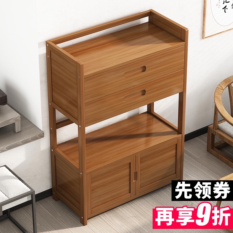 茶几简约家用小茶台客厅移动泡茶桌沙发边几带抽屉茶车茶具餐边柜