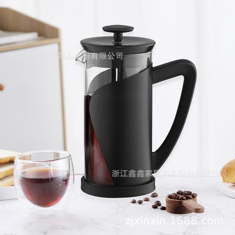 法压壶咖啡壶不锈钢过滤冲茶器家用法式手冲壶滤压泡茶壶耐热玻璃