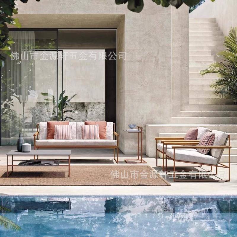 户外藤编沙发阳台休闲小桌椅庭院防水防晒室外露台别墅样板房家具