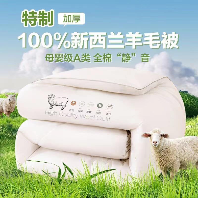 A类进口羊毛被100纯羊毛被子加厚保暖冬被单双人春秋被芯学生宿舍
