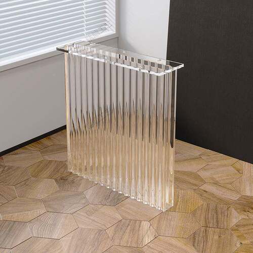 亚克力桌腿脚高透明简书约奢悬浮T型茶几970轻桌餐桌腿脚