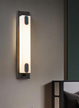 新中式壁灯客国楼梯过道卧室长头条背景墙灯65208中风新款床壁灯8