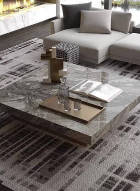 进口然大石茶设几正方37340形客厅大户型极简奢石理网红计师天威