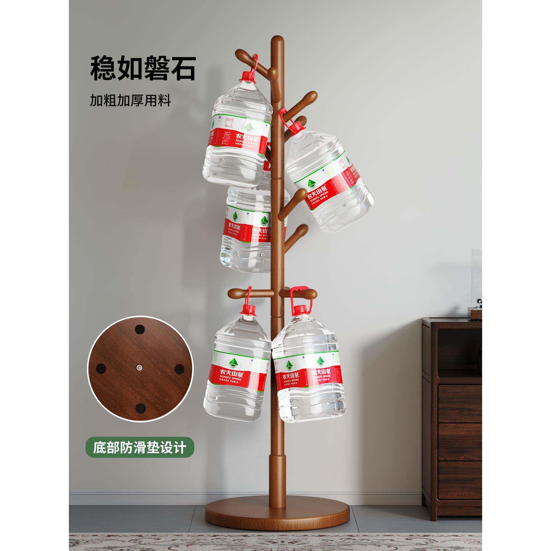 木架YSYJ402-落地卧室衣帽架房间榉挂衣架客厅立实式简木易家衣用