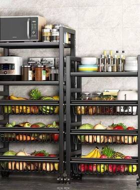 多功能收厨房物架落地特厚多置层纳蔬菜微波炉家架用储物超188024