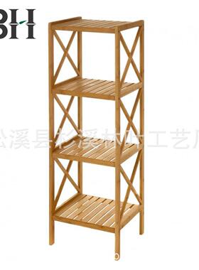 三四五层层33343竹制物架落地置多架烤箱收纳家用架客厅储物柜架