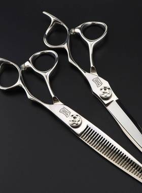 6.刀0寸银厚圈华尔美KDM发剪发剪平剪色刘海剪牙剪打理薄牙剪