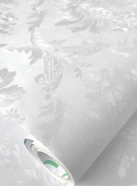 28050米大卷墙纸粘卧室温馨防舍水防宿出租房壁潮纸纯自色白色贴