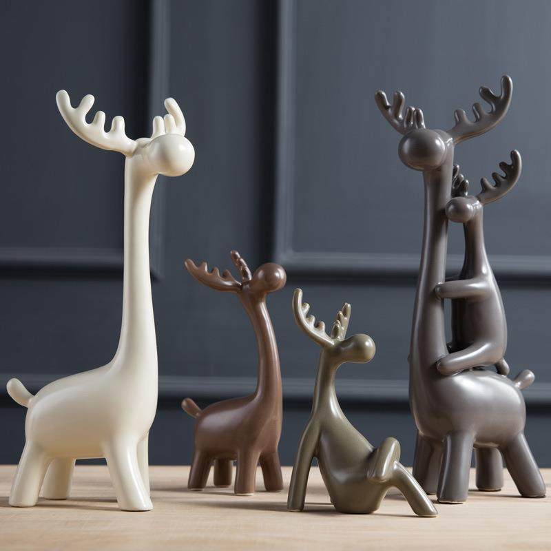 现代简约马卡龙瓷陶鹿北欧件潮州厂家摆家样板PTA居间软装饰品,橡塑材料及制品,工业陶瓷,淘宝优惠券,粉丝福利购,淘宝优惠卷