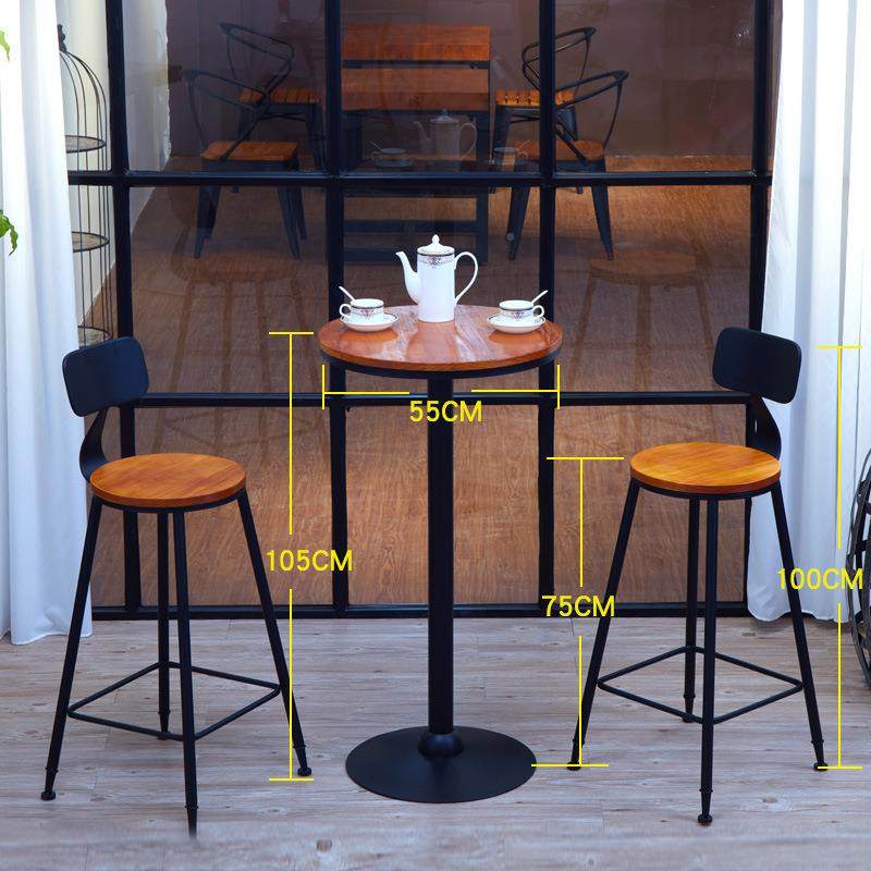 铁吧台吧椅奶茶艺桌店椅组合咖啡厅高B0002脚椅吧台凳酒椅实木小,商业/办公家具,酒吧椅,淘宝优惠券,粉丝福利购,淘宝优惠卷
