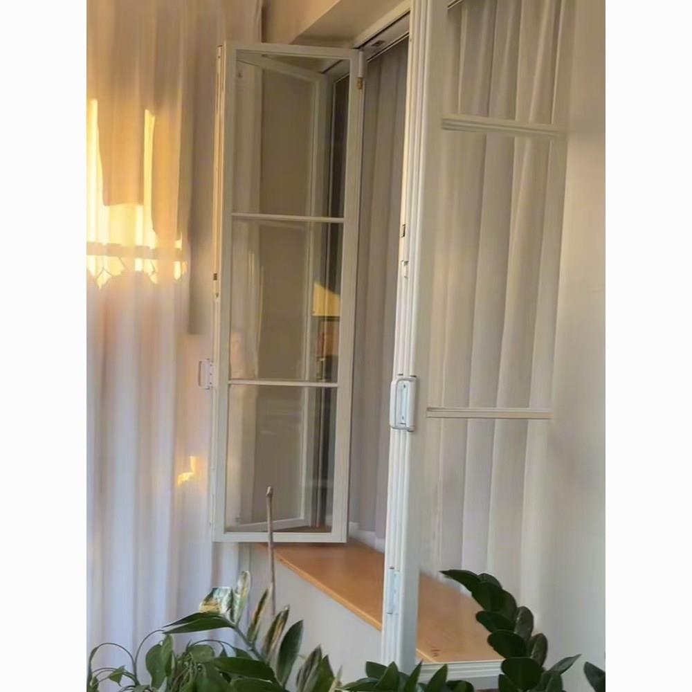 中古风法式折叠窗隔断推
