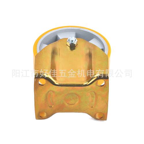 源头工厂直供150X50mHJ801505m欧款P型铝芯聚氨脂U洲定重向脚轮