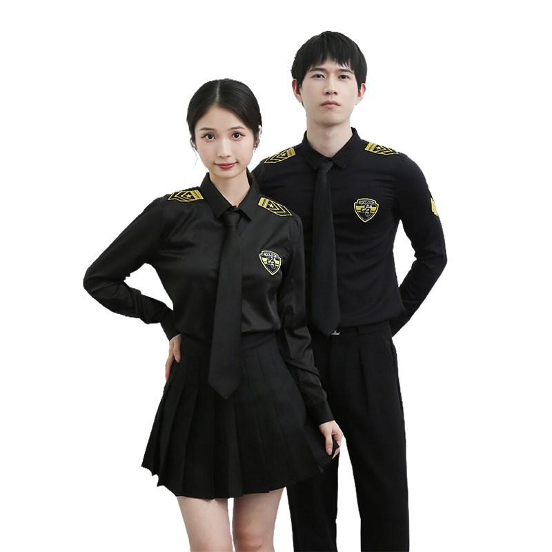 ktv服务员工作服男长短袖制服空少爷夏季夜场酒吧长袖工衣订制log