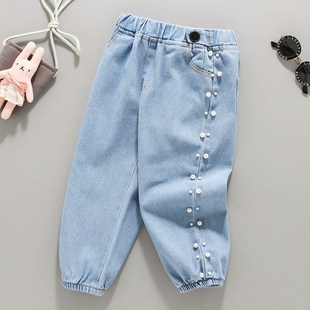女童秋款牛仔裤2024新款洋气长裤女大童童装春秋时尚秋装儿童裤子
