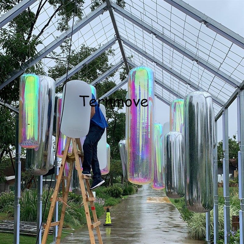 镭射幻彩镜面气柱充气悬挂子炫彩气柱商场酒吧美陈装饰不倒翁沙袋,节庆用品/礼品,充气用品,淘宝优惠券,粉丝福利购,淘宝优惠卷