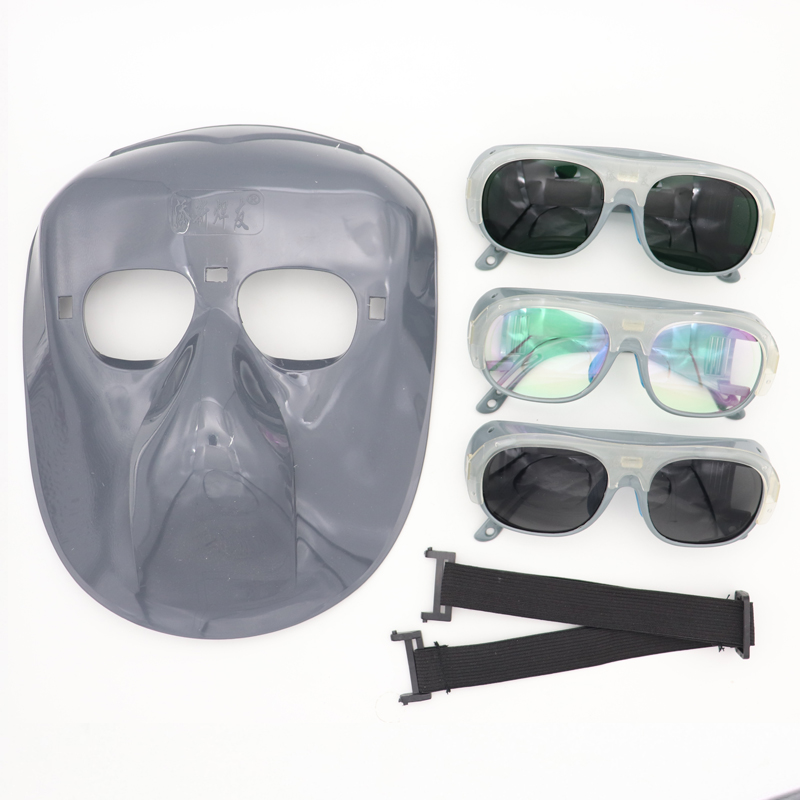 翻盖款电焊面罩全脸头戴式焊帽工用品装备灰色塑料眼镜烧焊防护罩