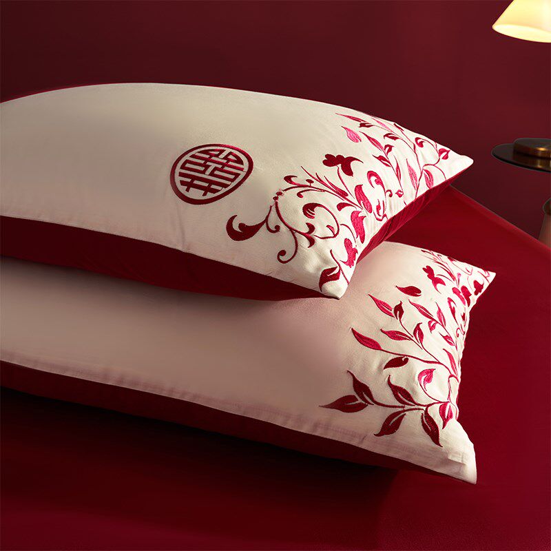 高档结婚床上用品四件套大红色系女方陪嫁龙凤喜被婚庆床品全套装