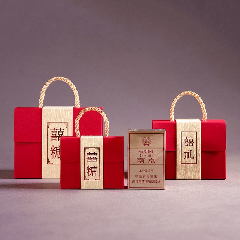 新款创意小众高端精致手提结婚喜糖盒子中式中国风高级感婚礼定制