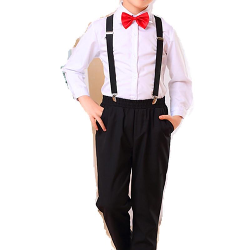 六一儿童背带裤演出服男女童大合唱服装诗歌朗诵服中小学生表演服