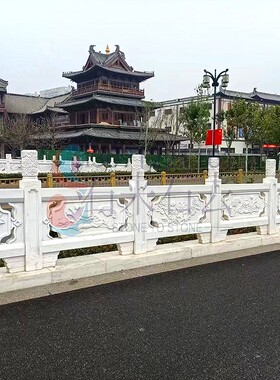 定制青石精品石栏板河道花岗岩护栏汉白玉栏杆石材桥梁石护栏定做