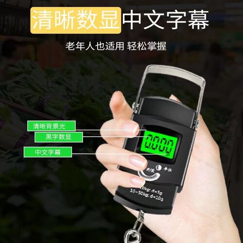 50公斤手提秤电子称称重弹簧秤迷你快递称行李便携式高精度秤