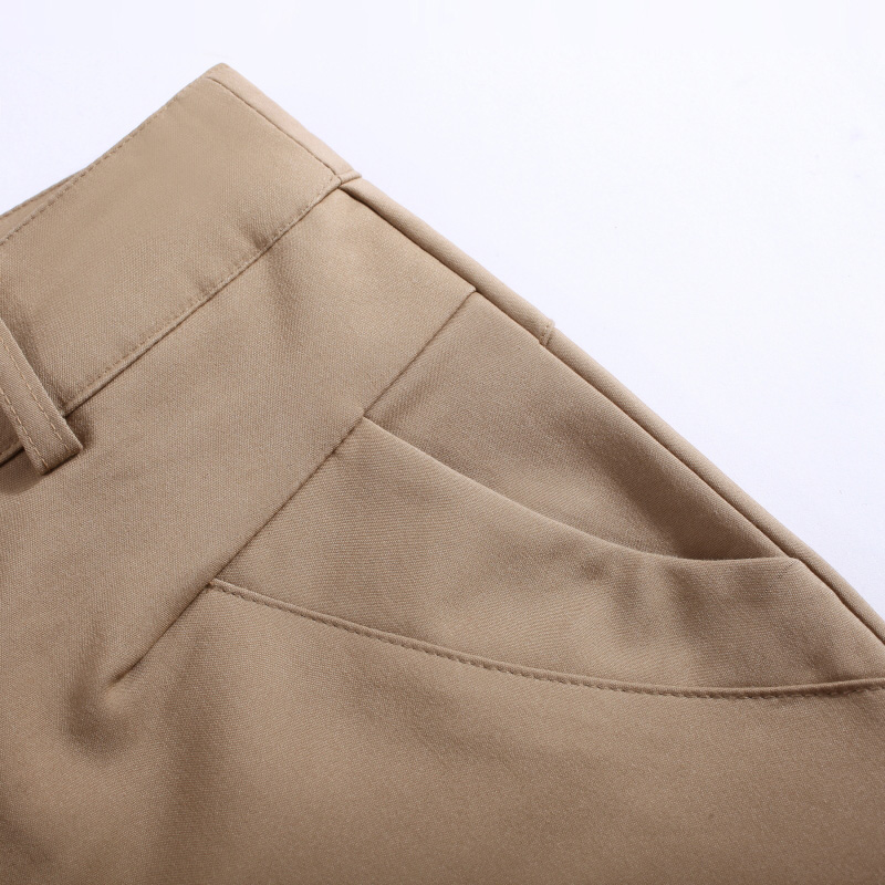 轻奢微喇裤春秋白色女裤中腰喇叭裤修身西装直筒加长工作黑色长裤