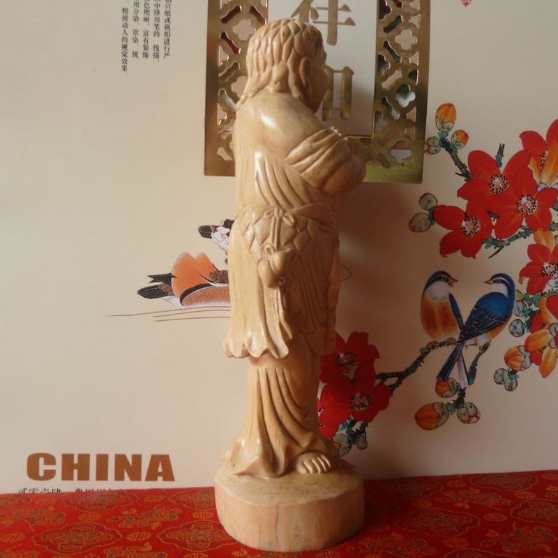 趣味收藏小叶黄杨木雕佛像工艺礼品摆件招财纳福 欢喜佛
