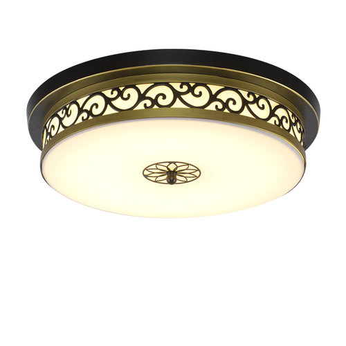 美式乡村吸顶灯简约时尚LED铁艺卧室餐厅儿童房欧式田园铁艺灯具