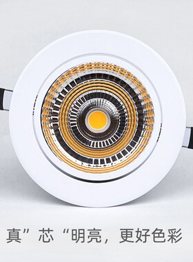 led嵌入式cob射灯高亮商场店铺天花灯20W30W40W50W15开孔16cm洞灯