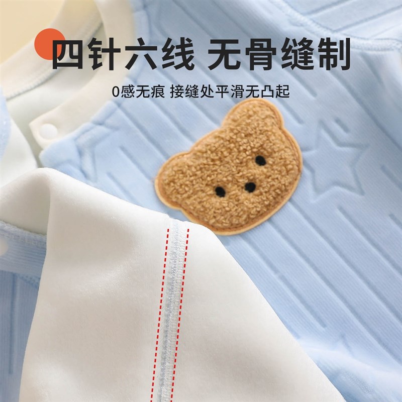 婴儿衣服女宝宝入秋外穿秋冬款秋装加绒保暖高腰护肚大屁屁裤套装