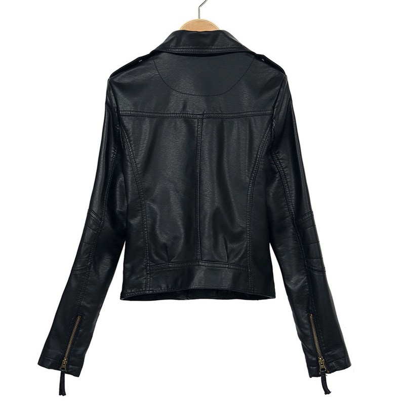 皮衣外套女冬季加绒黑色皮衣外套女2023年新款春秋短款修身皮夹克