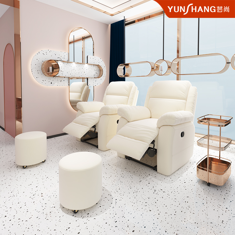 美甲沙发美足椅美脚美睫美容电动沙发足疗懒人多功能可躺按摩椅子