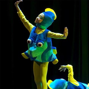 新款小荷风采珊瑚乐园儿童演出服装保护海洋环境卡通表演服舞蹈服