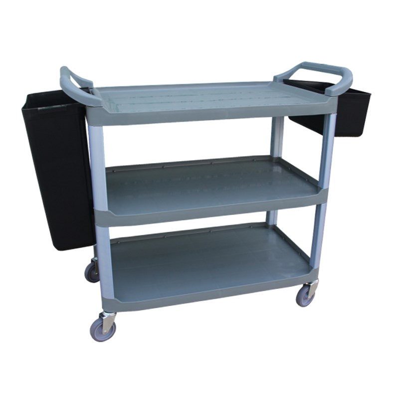 收碗车收餐车三层塑料推车餐厅饭店酒店餐盘收集车厨房上菜送餐车