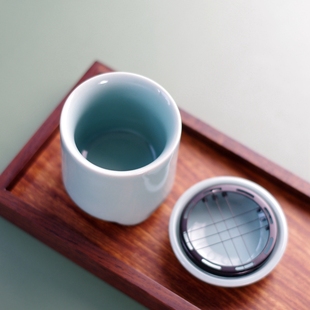 陶瓷古法隔火空熏三件套装闻香杯碳盘炭架复古怀旧香道入门工具