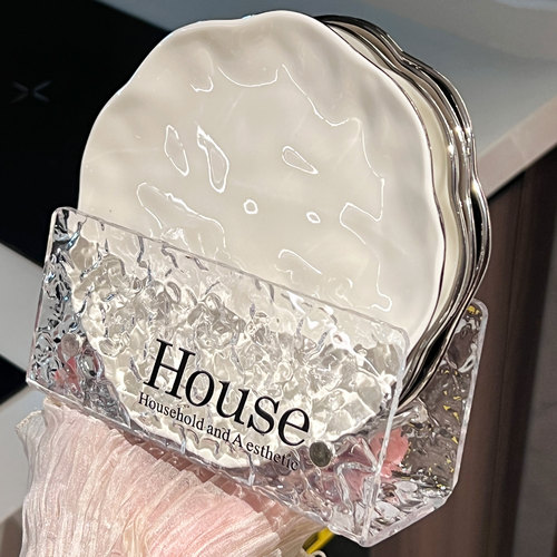 轻奢餐碟吐骨碟家用陶瓷餐盘餐桌垃圾渣盘6英寸盘子餐具高级感