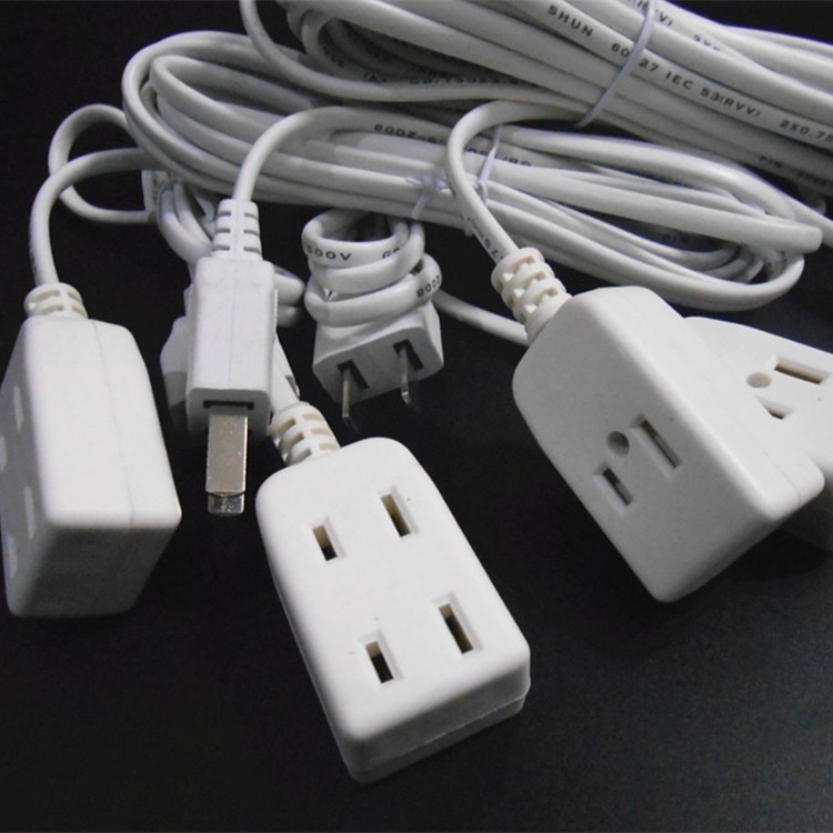 二芯电源延长线插座两脚插接线板延长线延长线插排插板迷你插座