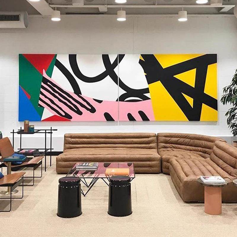 斑斓之境 创意彩色客厅装饰画现代抽象个性沙发背景大尺寸艺术画
